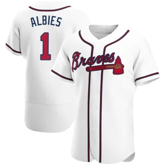 Ozzie Albies Men's Atlanta Braves 2023 City Connect Jersey - White Authentic