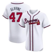 Men's Elite White Tom Glavine Atlanta Braves Home Jersey