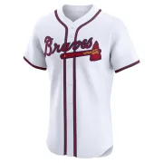 Men's Elite White Tom Glavine Atlanta Braves Home Jersey