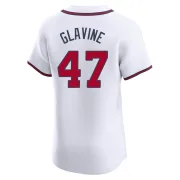 Men's Elite White Tom Glavine Atlanta Braves Home Jersey