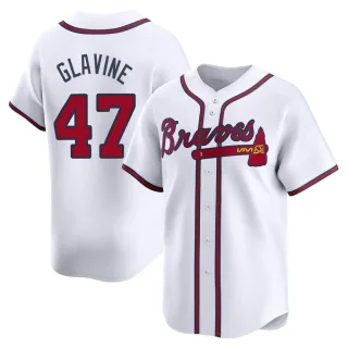 Men's Limited White Tom Glavine Atlanta Braves Home Jersey