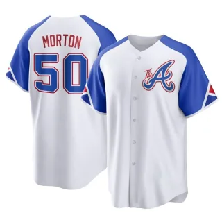 Charlie Morton Atlanta Braves Women's Navy Roster Name & Number T-Shirt 