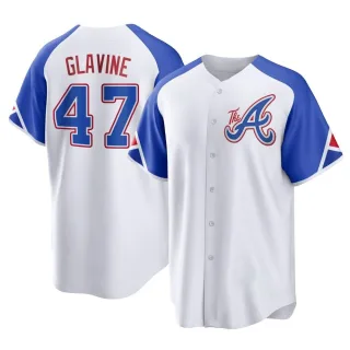 Men's Replica White Tom Glavine Atlanta Braves 2023 City Connect Jersey