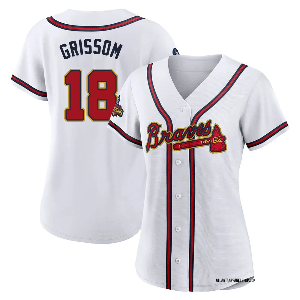 Vaughn Grissom Atlanta Braves White Home Baseball Player Jersey — Ecustomily