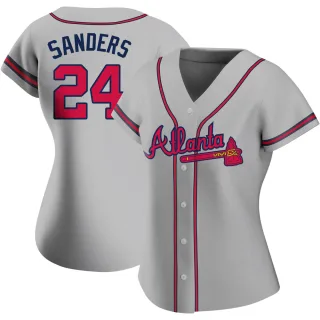 Deion Sanders Atlanta Braves Alternate Navy Blue Jersey Men's