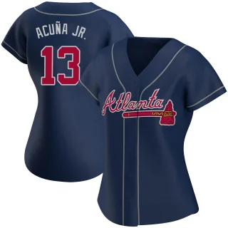 Ralph Garr Men's Atlanta Braves Alternate Jersey - Navy Replica