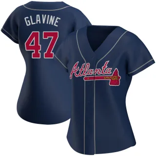 Women's Authentic Navy Tom Glavine Atlanta Braves Alternate Jersey