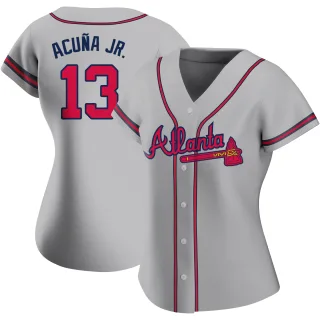 Ronald Acuna Jr. Youth Atlanta Braves Alternate Jersey - Navy Replica