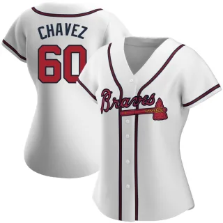 Jesse Chavez Women's Atlanta Braves White 2022 Program Jersey - Gold Replica