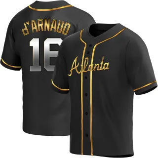 Travis d'Arnaud Men's Atlanta Braves Alternate Jersey - Red Replica