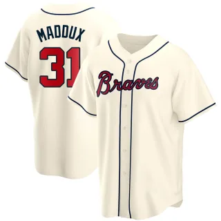 Greg Maddux Atlanta Braves Alternate Red Baseball Player Jersey — Ecustomily