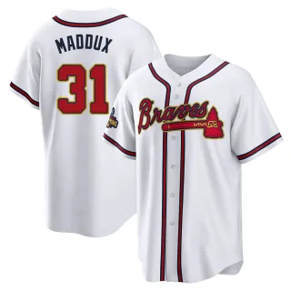 Greg Maddux Atlanta Braves Alternate Red Baseball Player Jersey — Ecustomily