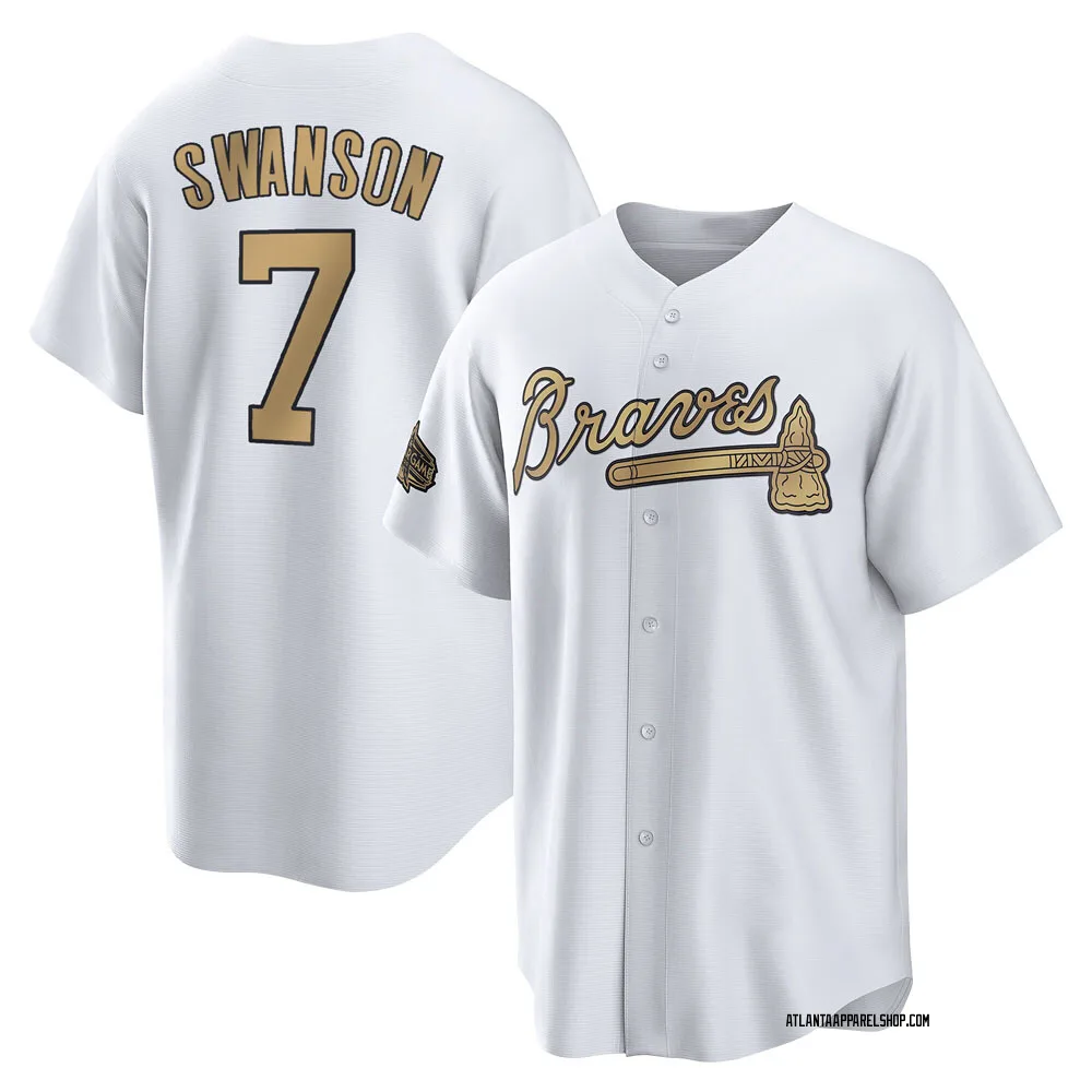 Youth Replica White Dansby Swanson Atlanta Braves 2022 All-Star Game Jersey  - Braves Store